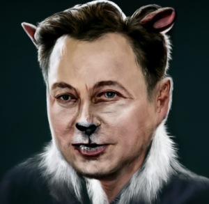 Elon Musk as a dog
